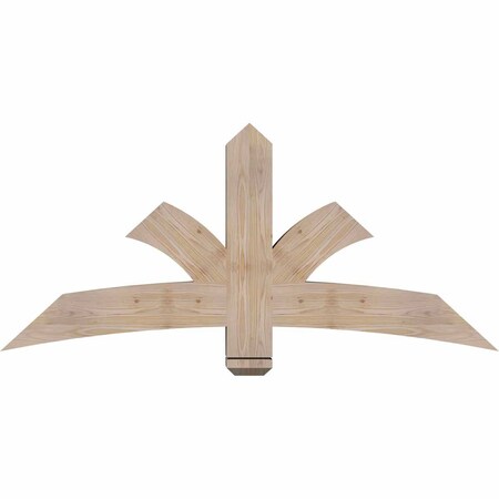 Ekena Millwork Davenport Smooth Timber Gable Bracket, Douglas Fir, 60"W x 27"H x 5 1/2"D x 5 1/2"F, 11/12 Pitch GBW060X27X0606DAV00SDF